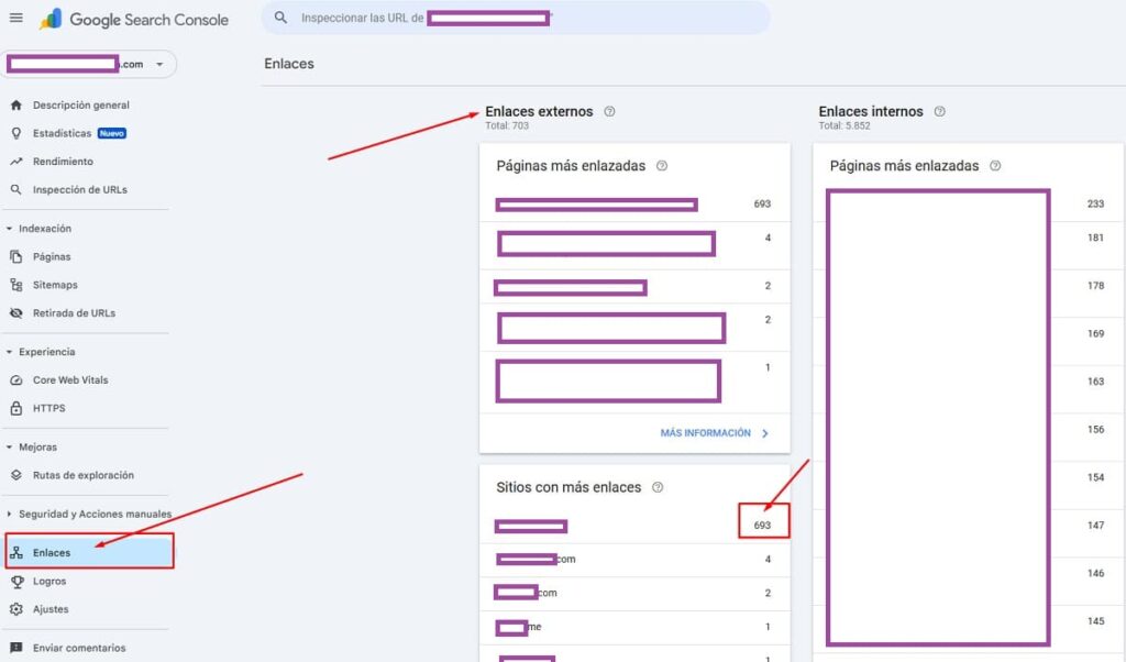 Perfil enlaces search console blog alfonsoprim